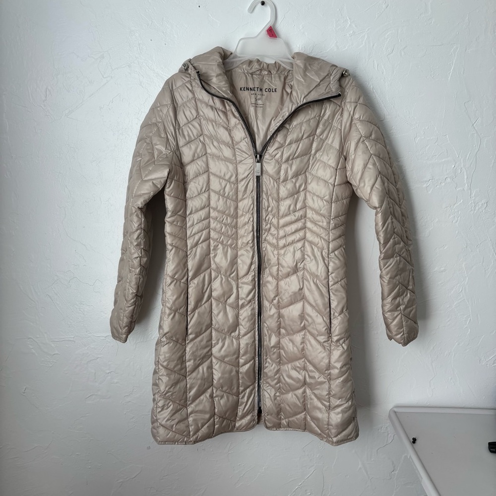 Kenneth Cole Women's Beige Puffer Coat